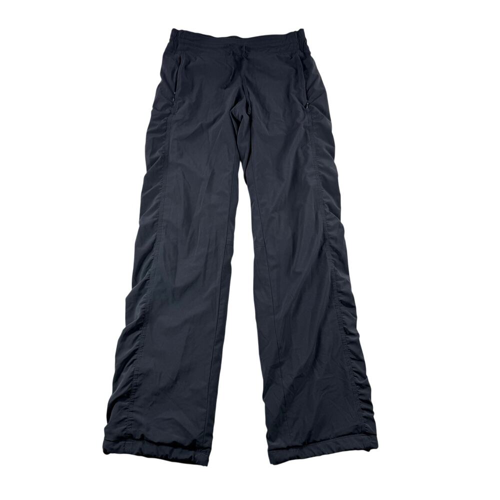 Athleta La Viva Pants 2 Lined Grey Ruched Athleisure Jogger Drawstring Ankle